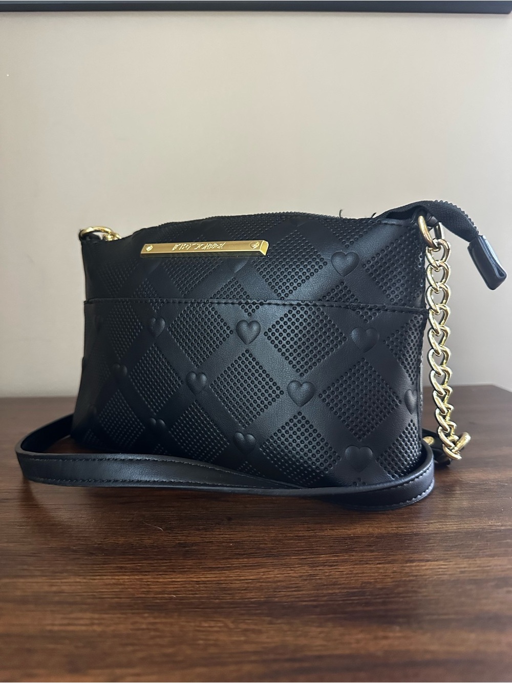 Betsey Johnson Be Mine Heart Quilted Bag